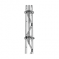 Mástil 2-3/8 x 1.8 m para Montaje en Cara de Torre Super Titan Seccion