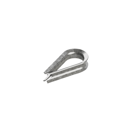 Cuello/ Guardacabo/ Rozadera para Cable de 1/4 de Acero Galv. por Inme
