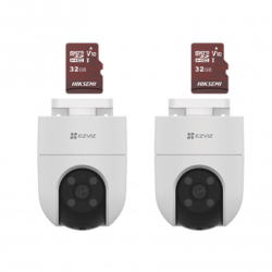 Kit de Camaras WiFi, Incluye 2 Piezas CS-H8C y 2 Piezas HS-TF-E1/32G /