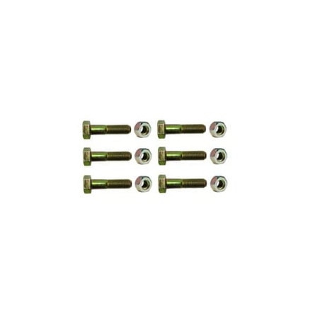 Paquete de 6 tornillos grado 5 y tuercas tropicalizadas 1/4 x 1-1/4. P