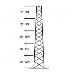 Torre especial Autosoportada Robusta de 30 m. Con 5 m de Ancho en Cara