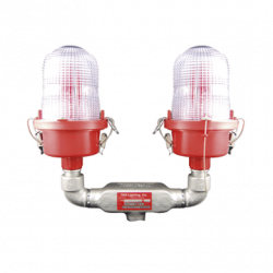 Lámpara de Obstrucción Roja Tipo L-810, Doble LED de baja intensidad,