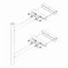 Montaje Lateral con 60 cm de Separación con Ángulo Ajustable. Mástil d
