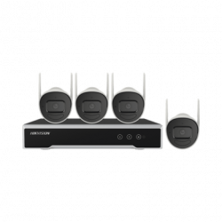 Kit IP Inalámbrico 1080p / NVR 4 Canales / 4 Cámaras Bala para Exterio