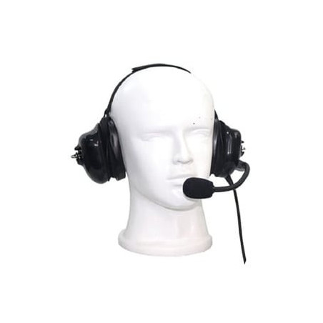 Auriculares con orejeras acolchonadas de gel con micrófono flexible co