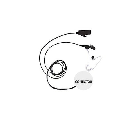 Kit de Micrófono-Audífono profesional de 2 Cables para KENWOOD NX-200/