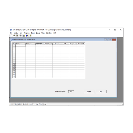Software de programación para radios PKT-300