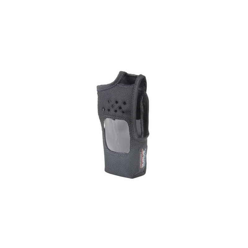 Funda de Nylon, clip metálico-cinto, capuchón auto-adherible y visor f