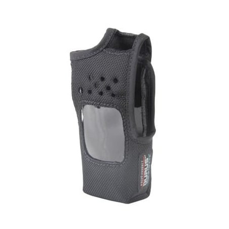 Funda de Nylon, clip metálico-cinto, capuchón auto-adherible y visor f