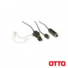 Kit de Micrófono-Audífono profesional de 3 cables para KENWOOD NX-340/