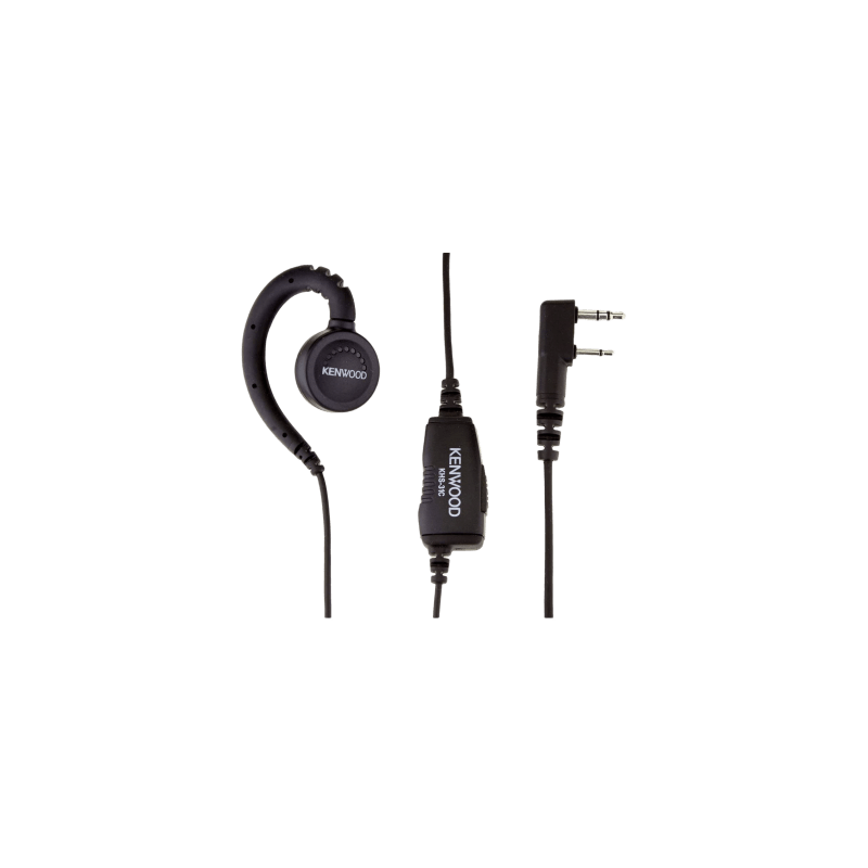 Micrófono-audífono estilo C con PTT en línea para PKT-300 NX-1200 NX-1