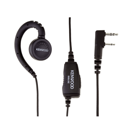 Micrófono-audífono estilo C con PTT en línea para PKT-300 NX-1200 NX-1