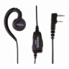 Micrófono-audífono estilo C con PTT en línea para PKT-300 NX-1200 NX-1