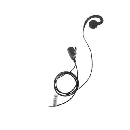 Micrófono de solapa con audífono ajustable al oído para  KENWOOD TK-48