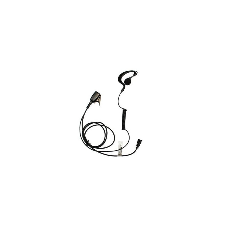 Micrófono de solapa con auriculares de gancho en forma de G para KENWO