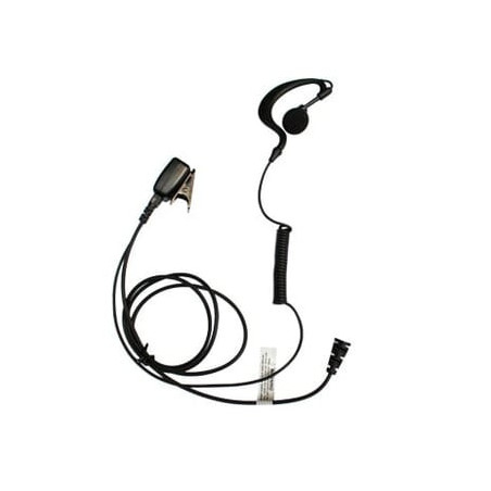 Micrófono de solapa con auriculares de gancho en forma de G para KENWO