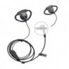Micrófono de solapa con gancho auricular ajustable en forma de D para