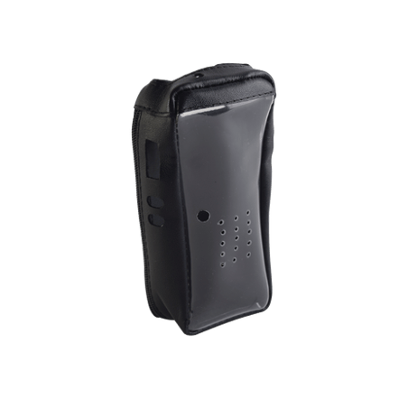 Funda de piel reforzada con visor frontal transparente, para radios NX