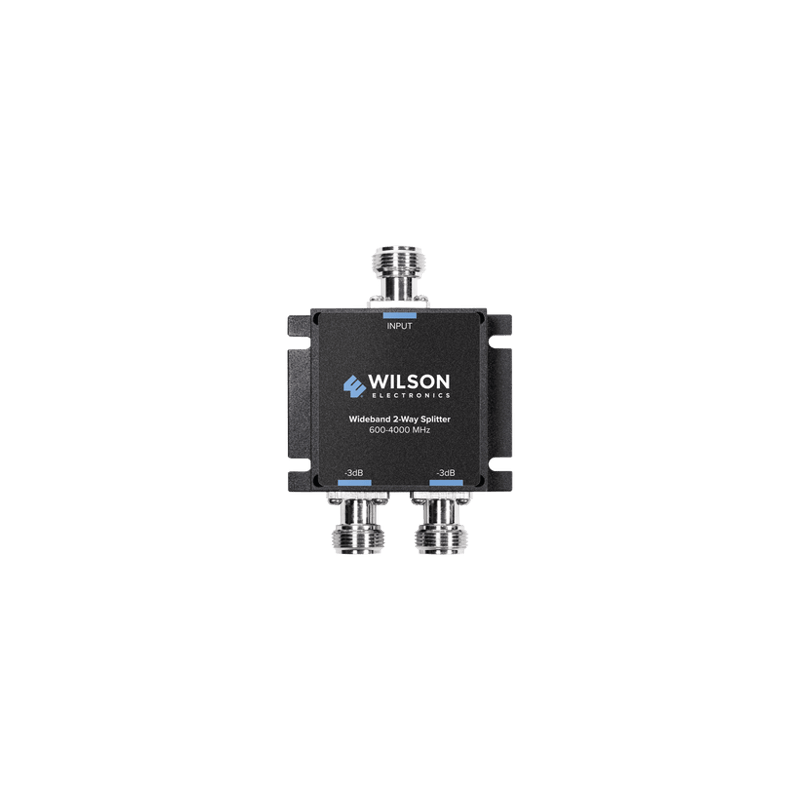 Divisor de potencia (Splitter) de dos vías para 600-4000 MHz.