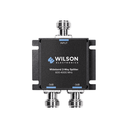 Divisor de potencia (Splitter) de dos vías para 600-4000 MHz.