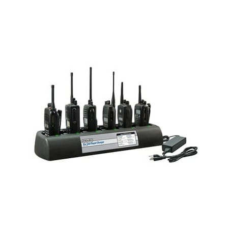Multicargador Endura para 6 radios HYT TC508/518/580, para baterías de