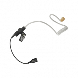 Auricular de tubo acústico transparente con cable de fibra tranzada co