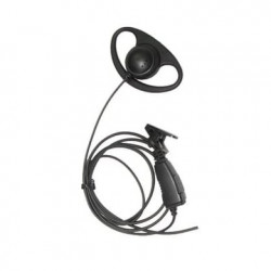 Micrófono de solapa con gancho auricular en forma de D para radios TE3