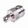 Adaptador en Linea de Conector SMA Macho a N Hembra, Niquel/ Oro/ Tefl