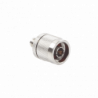 Adaptador en Línea, de Conector Mini UHF Hembra a N Macho, Níquel/ Oro