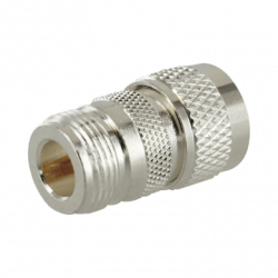 Adaptador en Línea de Conector N Hembra a UHF Macho (PL-259), Plata/ O