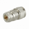 Adaptador en Línea de Conector N Hembra a UHF Macho (PL-259), Plata/ O
