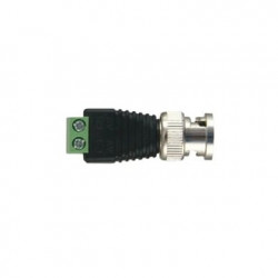 Adaptador de conector BNC macho a 2 terminales-tornillo para cables AW
