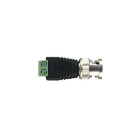 Adaptador de conector BNC macho a 2 terminales-tornillo para cables AW
