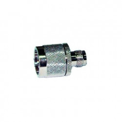 Adaptador en Línea de Conector TNC Hembra a N Macho, Níquel/ Oro/ Tefl