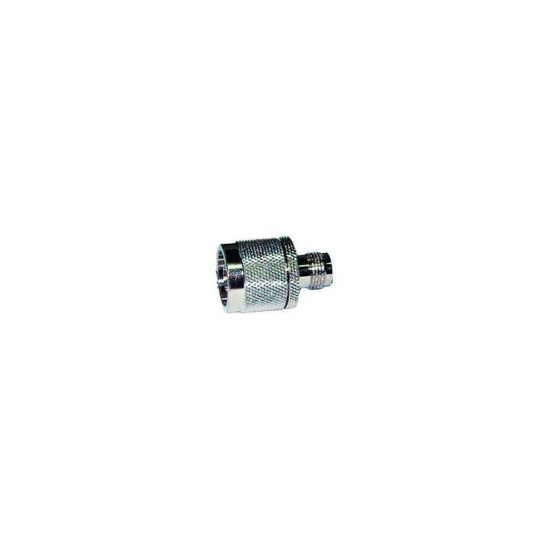 Adaptador en Línea de Conector TNC Hembra a N Macho, Níquel/ Oro/ Tefl