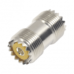 Adaptador Barril en Línea, de Conector UHF Hembra (SO-239) a UHF Hembr