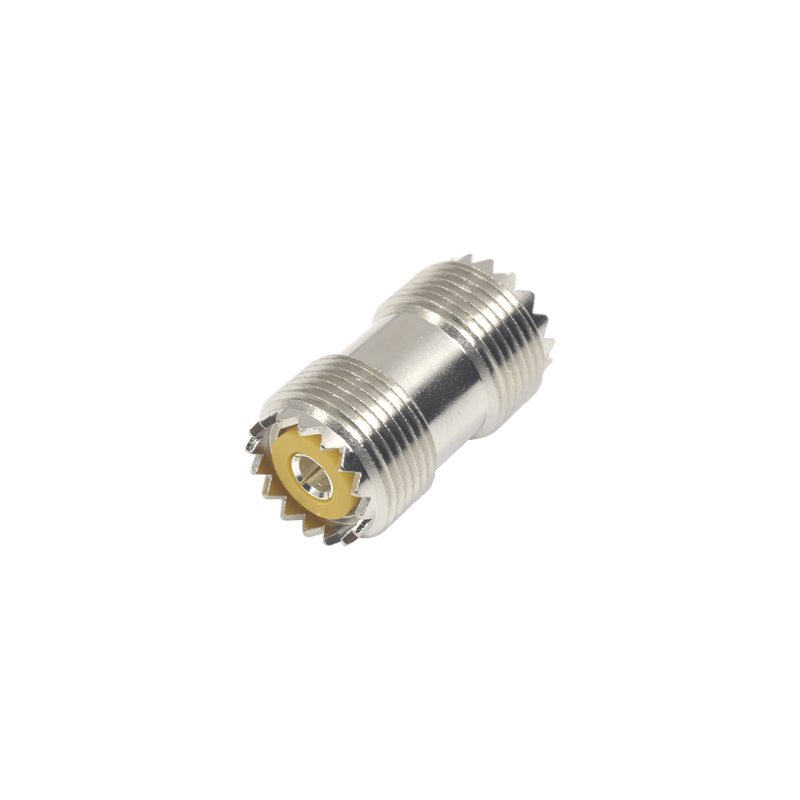 Adaptador Barril en Línea, de Conector UHF Hembra (SO-239) a UHF Hembr