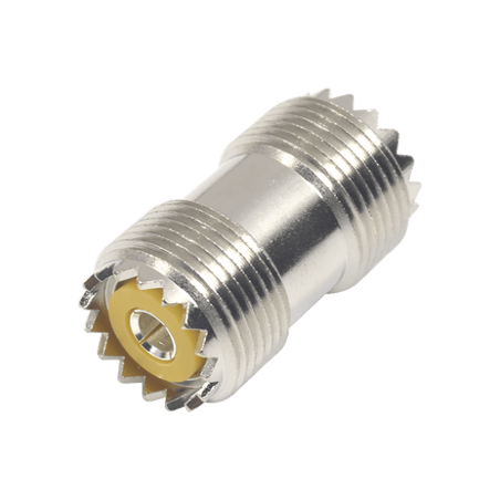 Adaptador Barril en Línea, de Conector UHF Hembra (SO-239) a UHF Hembr