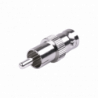 Adaptador de BNC Hembra a RCA Macho en 50 Ohm para Fono, uso en Aplica