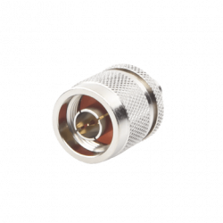 Adaptador en Línea de Conector SMA Macho a N Macho, Níquel/ Oro/ Tefló