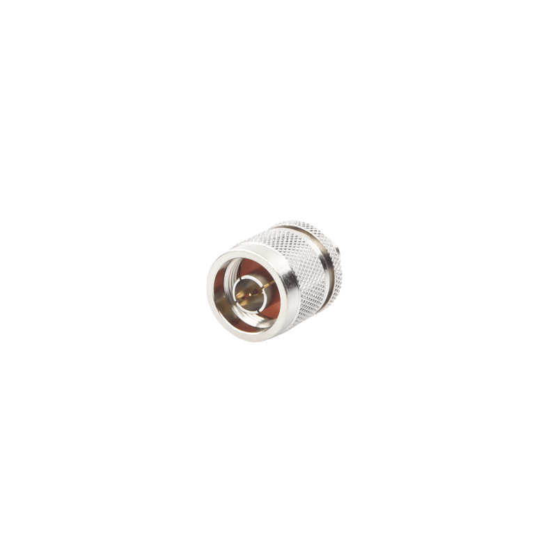 Adaptador en Línea de Conector SMA Macho a N Macho, Níquel/ Oro/ Tefló