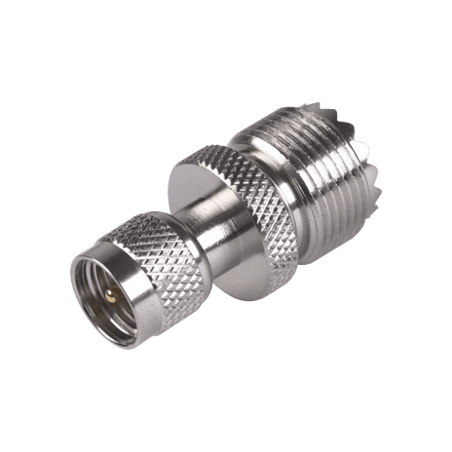 Adaptador en Línea de Conector Mini UHF Macho a UHF Hembra (SO-239), N