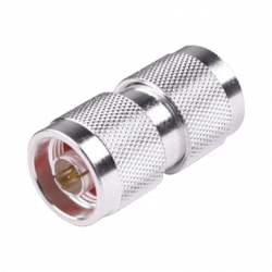 Adaptador Barril en Línea de Conector N Macho a N Macho, Plata/ Oro/ T