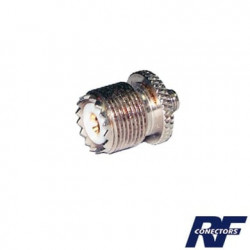 Adaptador en Línea de Conector SMA Hembra a UHF Hembra (SO-239), Níque