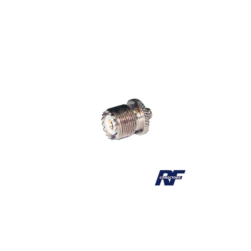 Adaptador en Línea de Conector SMA Hembra a UHF Hembra (SO-239), Níque