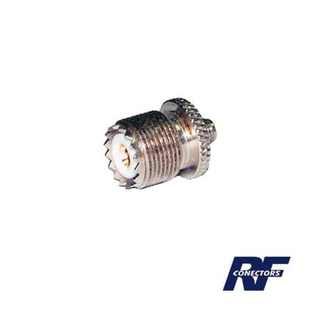 Adaptador en Línea de Conector SMA Hembra a UHF Hembra (SO-239), Níque