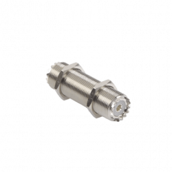 Adaptador Pasamuros de Doble UHF Hembra (SO-239), Montaje para Panel c