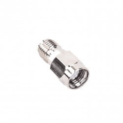 Adaptador en Línea de Conector SMA Macho Inverso a SMA Hembra, Níquel/