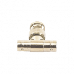 Adaptador en T para 75 Ohm de Conector BNC Macho a Doble BNC Hembra, N