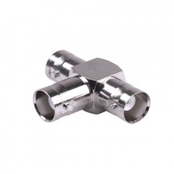 Adaptador Triple en T para 50 Ohm de BNC Hembra a Doble BNC Hembras, N